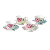 Royal Albert Miranda Kerr Everyday Friendship Teacup & Saucer Mixed Colors, Set Of 4